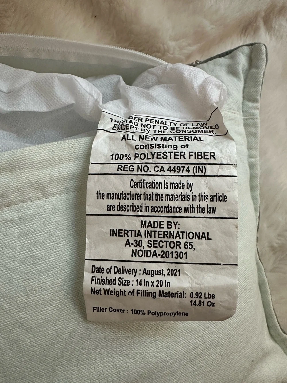 NWT Embellished Gray Velvet Lumbar Beaded Pillow Silver White Accents